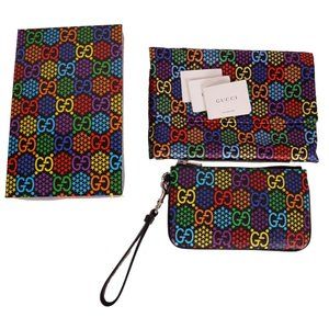 Authentic Gucci Psychedelic GG Pouch Clutch Bag